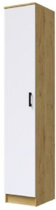 Модульная спальня Эко, композиция 3 (Белый гладкий, Дуб Вотан)