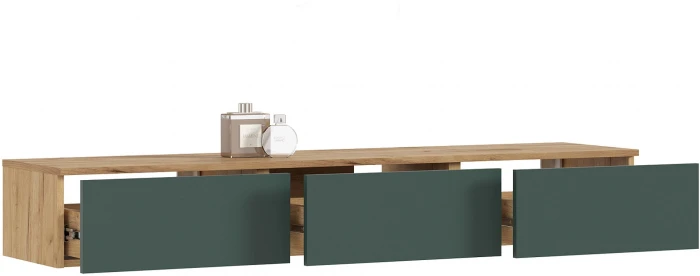 Норд Полка косметическая, Крафт золотой/Изумрудный