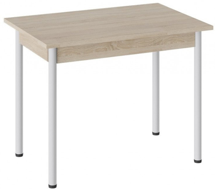 Родос Тип 1 стол с опорой d40 (Белый муар/Ателье темный)