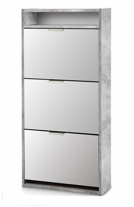 Обувница Комфорт К-3 Бетон / Белый