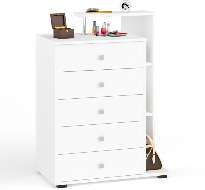 Камелия Комод + Зеркало, цвет белый, ШхГхВ 80х46,8х178 см., НЕ универсальная сборка