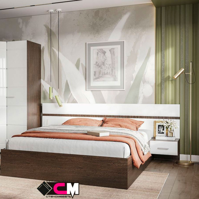 Вегас Тумба с надстройкой 400*900*460 венге/белый глянец