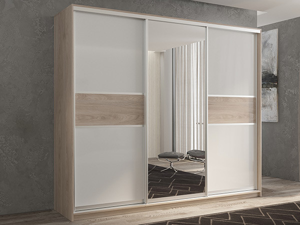 Шкаф-купе Кааппи 10 Кастелло Серый 240х45х230 см