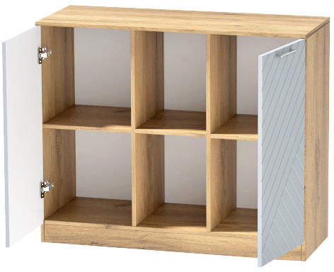 Комод №4 "Иннэс-7", Крафт золотой/Монблан Р-826