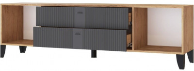 Тумба ТВ Парус-10 дуб крафт золотой/карбон вулкан