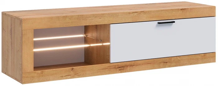 Прага Модульная Гостиная, вариант №4, вотан/Белый глянец