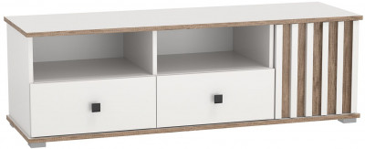 Тумба под ТВ 51.06 Либерти опора h=20мм Белый / Дуб Каньон