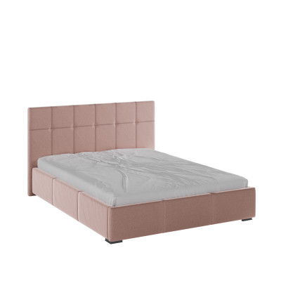 Рио Кровать интерьерная 160 пыльная роза квадрат, ортопед