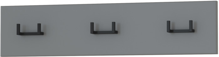 Октава 15.14.02 Вешалка, цвет серый графит, ШхГхВ 64,7х4,7х15 см.