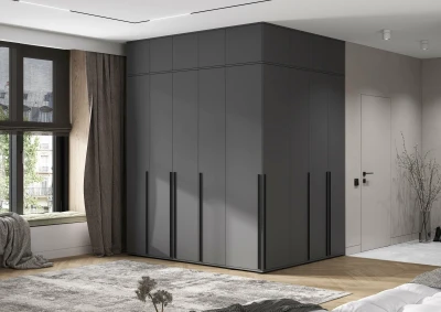 Норд Композиция Шкафов (прямые + угловые), Графит/графит