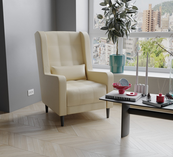 Кресло Корк экокожа бежевый