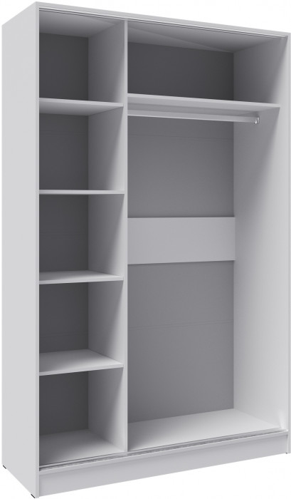 Шкаф-купе Стиль-2 1200, Дуб крафт серый/Дуб крафт белый