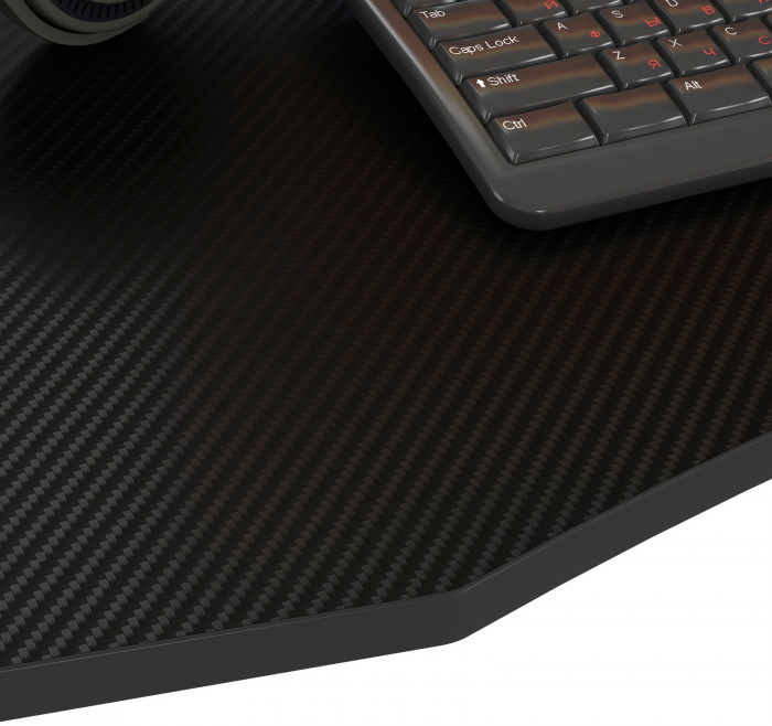 Игровой стол Мебель--24 GT-2310 + кресло компьютерное 103 серое, цвет чёрный, ШхГхВ 120х60х73 + 59х56х83-94 см.