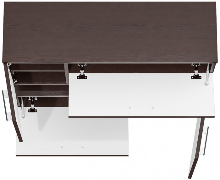 Тумба ТВ С-МД-С1-1000, венге/белый шагрень