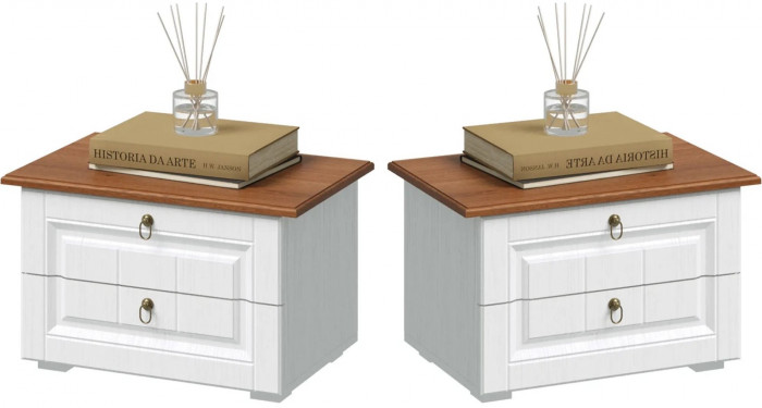 Модульная спальня Валенсия (Белый матовый / Орех)