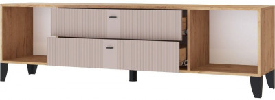 Тумба ТВ Парус-10 дуб крафт золотой/карбон латте