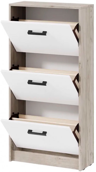 мс для прихожей Вега ОБ-2 дуб крафт серый/белый