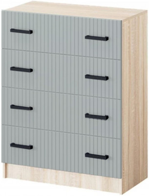 Карина-6 МДФ Комод 4 ящика (Фисташка, Дуб Сонома)