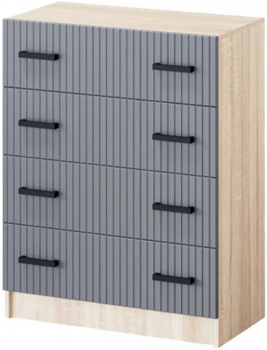 Карина-6 МДФ Комод 4 ящика (Фисташка, Дуб Сонома)