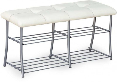 Обувница МС-7 серебро лак/крем