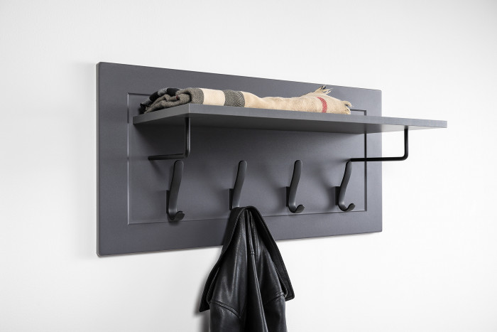 Остин 15.12 Вешалка, цвет серый графит, ШхГхВ 79,7х29,6х39,7 см.