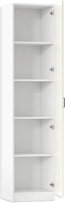 Ливерпуль Шкаф-пенал, ясень ваниль/белый