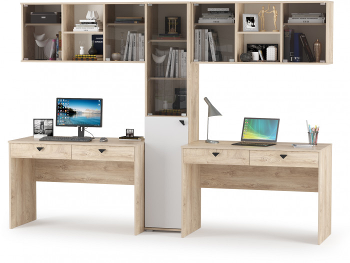 Бостон № 17, дуб эндгрейн элегантный/фасады МДФ милк рикамо софт