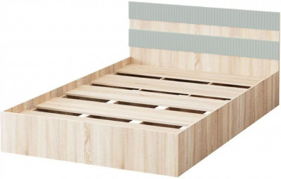 Карина-6 МДФ Кровать 160 (Фисташка, Дуб Сонома)