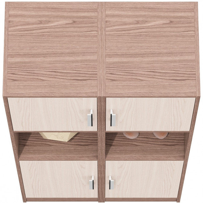 Два Пенала С-МД-СК9П к компьютерному столу С-МД-СК9, цвет ясень шимо светлый/ясень шимо тёмный, ШхГхВ 86х45х160 см., универсальная сборка