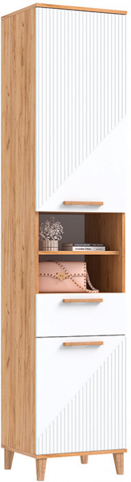 Пенал открытый Ирис, Крафт золотой/Браш вайт