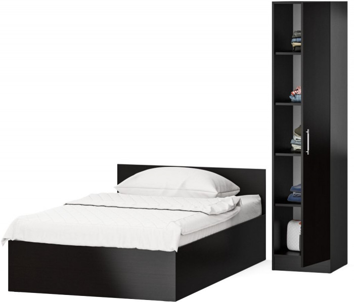 Кровать 1200 + Пенал Стандарт, венге