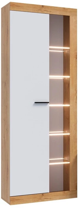 Прага Модульная Гостиная, вариант №5, Дуб Вотан/Белый глянец