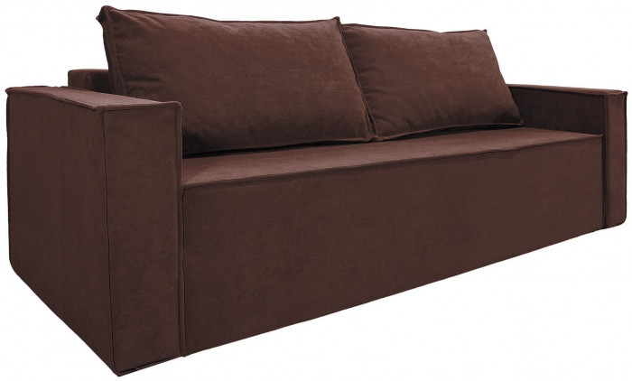 Диван еврокнижка Лофт Люкс велюр коричневый