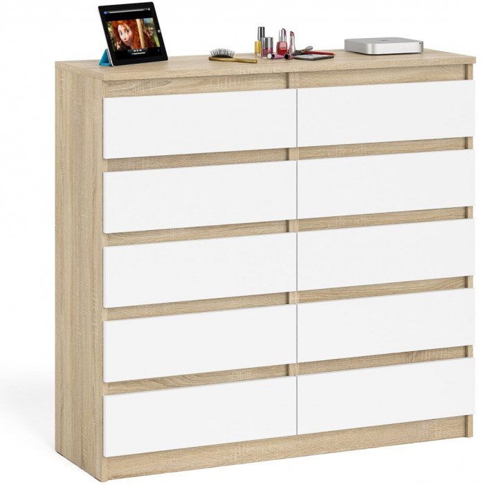 Мори Комод МК1200.10, дуб сонома/белый