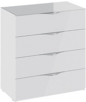 Глосс ТД 319.04.01 Комод (Белый глянец/Стекло)