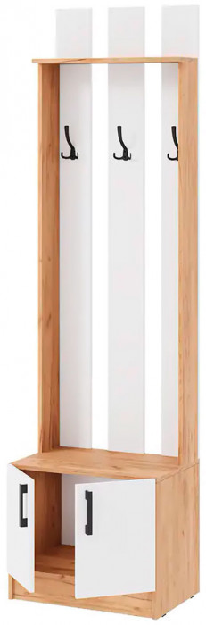 мс для прихожей Вега ВШ-2 дуб крафт золотой/белый