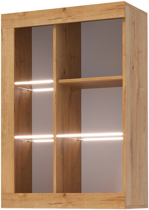 Прага Модульная Гостиная, вариант №5, Дуб Вотан/Черный глянец