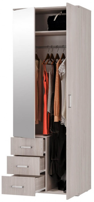 Шкаф 2-х дверный Белла, ясень белый