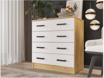 Комод К800 (Вотан / Белый гладкий)