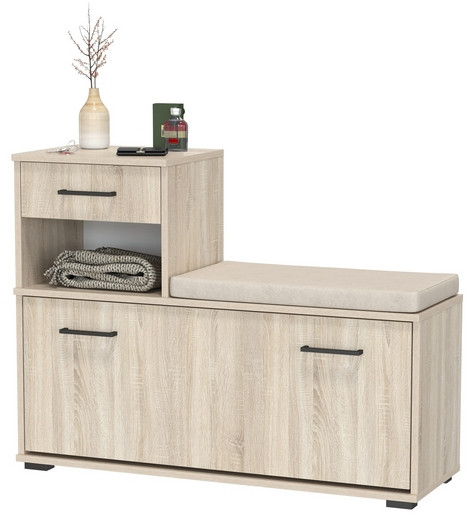 Лира ГК 2-0714дубсон Тумба под обувь, цвет дуб сонома, ШхГхВ 100х33х75,5 см., универсальная сборка