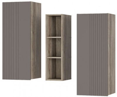 "Олива" ШКН-01 шкаф навесной Дуб каньон/МФ14 Муссон софт