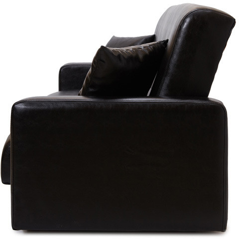 Диван-кровать Аккорд 140х190, книжка, экокожа, цвет черный