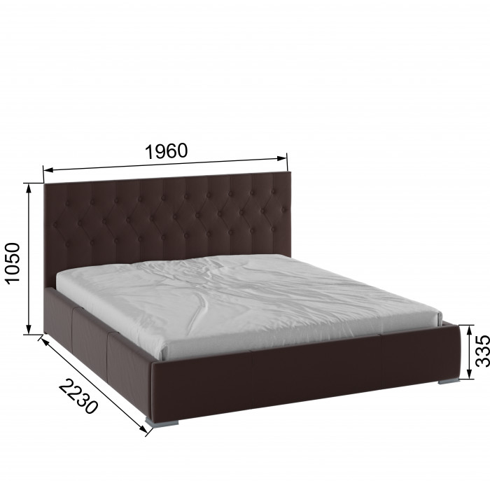 Октавия Кровать интерьерная 180 коричневый ромб, ортопед