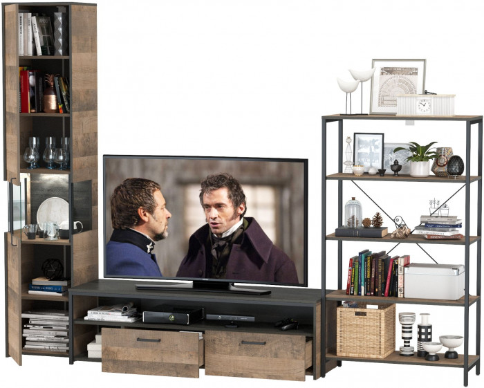 Трувор Гостиная 014, дуб гранж песочный/интра