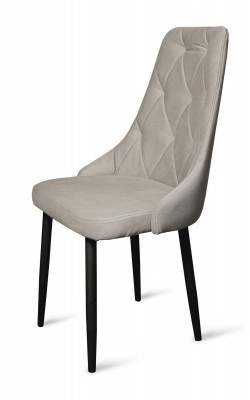 Стул &quot;Граф&quot; черный матовый Томми 08 серый