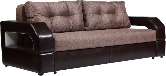 Диван еврокнижка Манчестер 160 рогожка коричневая НПБ