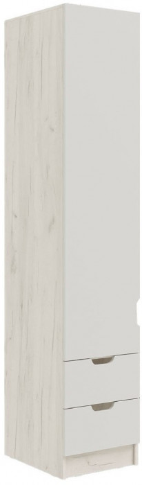 Модульная детская Юниор-4, композиция 1 (Шарли белый, Крафт белый)