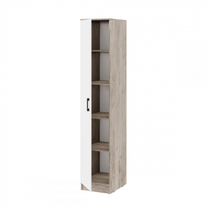 мс для спальни Ронда ШК-1 дуб крафт серый/белый