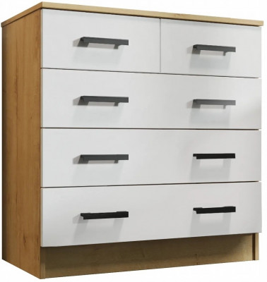 Комод К800 3/2 (Вотан / Белый гладкий)