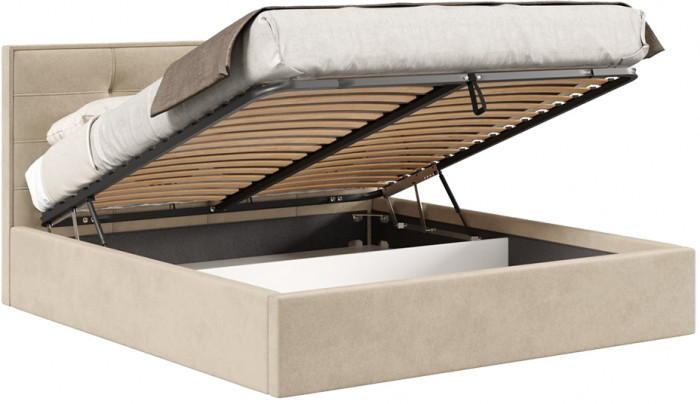Кровать с подъёмным механизмом 1800 Римини, бежевый 729